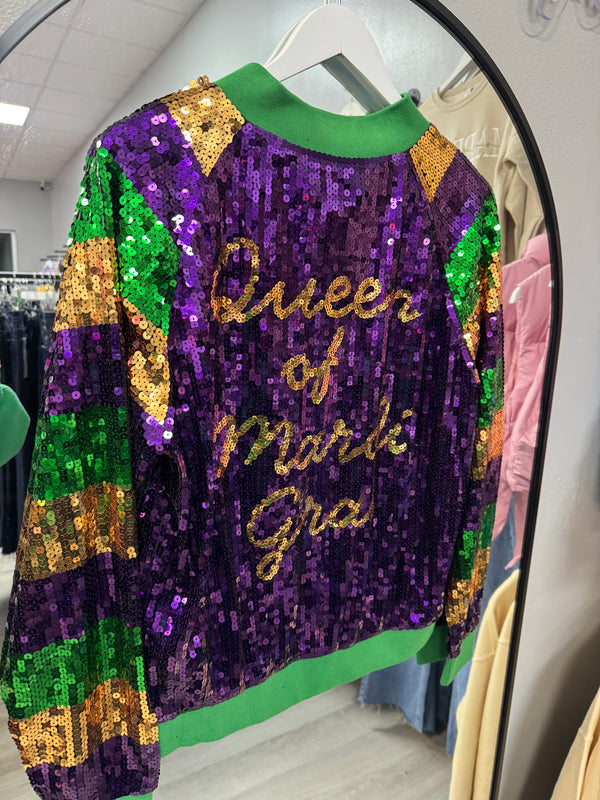 Queen of Mardi Bomber Jacket