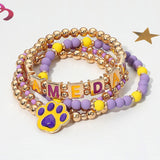Game Day Paw Beaded Stretch Bracelets