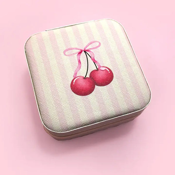 Jewelry Organizer Travel Box Case | Cherry