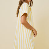 Lemonade on A Sunny Day Striped Dress