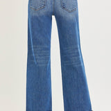 The Blair Denim | High Rise Relaxed Fit Ankle Straight Cuff | RISEN
