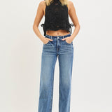 The Alexis Denim | 4 Way Stretch High Rise Straight | RISEN