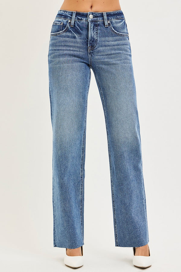 The Alexis Denim | 4 Way Stretch High Rise Straight | RISEN