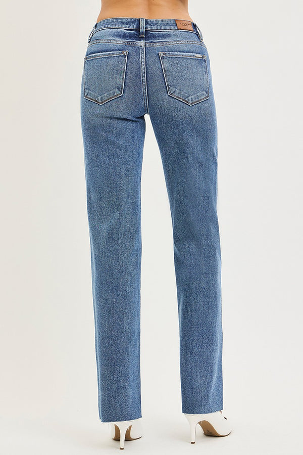 The Alexis Denim | 4 Way Stretch High Rise Straight | RISEN
