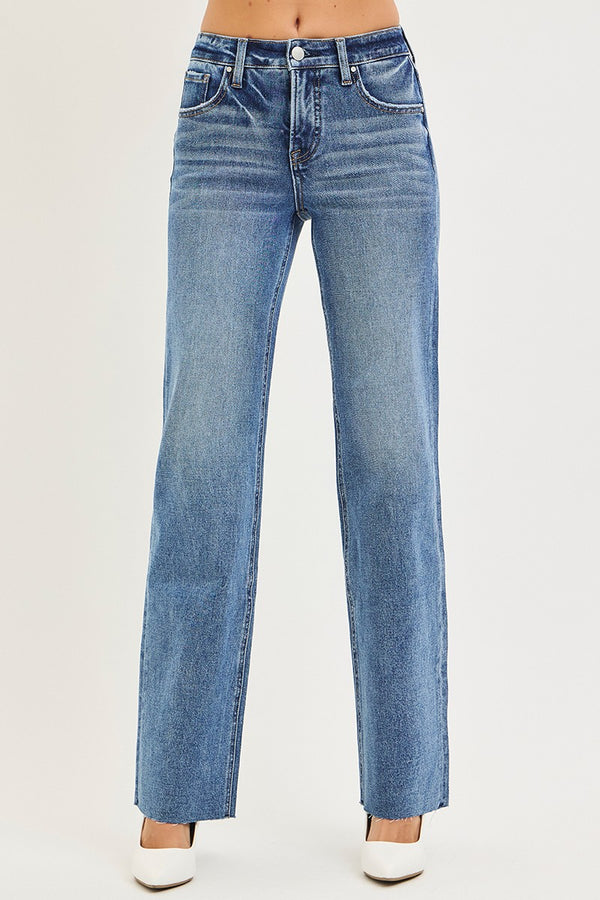 The Alexis Denim | 4 Way Stretch High Rise Straight | RISEN