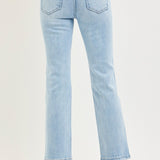 The London Denim | Tummy Control High Rise Crop Straight Jeans | RISEN