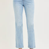 The London Denim | Tummy Control High Rise Crop Straight Jeans | RISEN