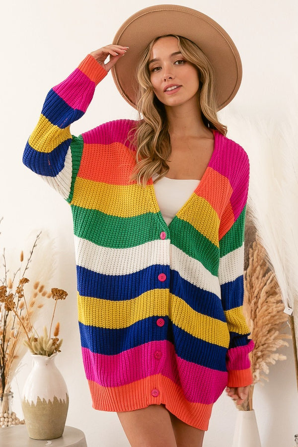 Brighten Up The Day Colorblock Sweater