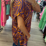 Tiger V Neck with Side Slits