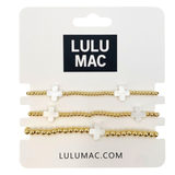 Beaded Bracelet Cross | WHITE