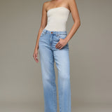 The Lauren | Medium Light Clean Stretch Classic Straight | HIDDEN DENIM