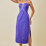 Violet Voyage Midi Dress