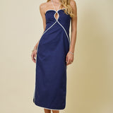 Navy Nights Midi Dress