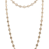 Hammered Disc Long Station Layering Necklace | 2 Options