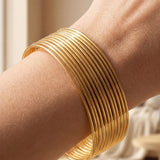 Dainty Metallic Bangle Bracelet Set