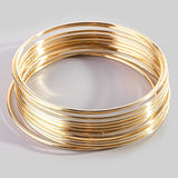 Dainty Metallic Bangle Bracelet Set