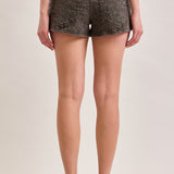 The Hedi Cheetah Denim Shorts