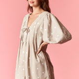 Dottie Days Denim Romper || Taupe