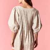 Dottie Days Denim Romper || Taupe