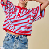 The Aspen Striped Sweater Top