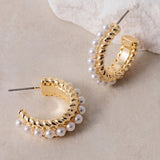 Pearl Hoop Braided Design