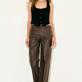 The Sienna Brown Coated Jeans