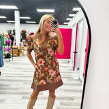 Fall Into Floral Dress
