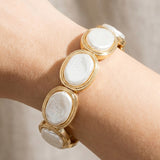 Pearl Gold Stretch Bracelet