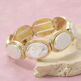 Pearl Gold Stretch Bracelet