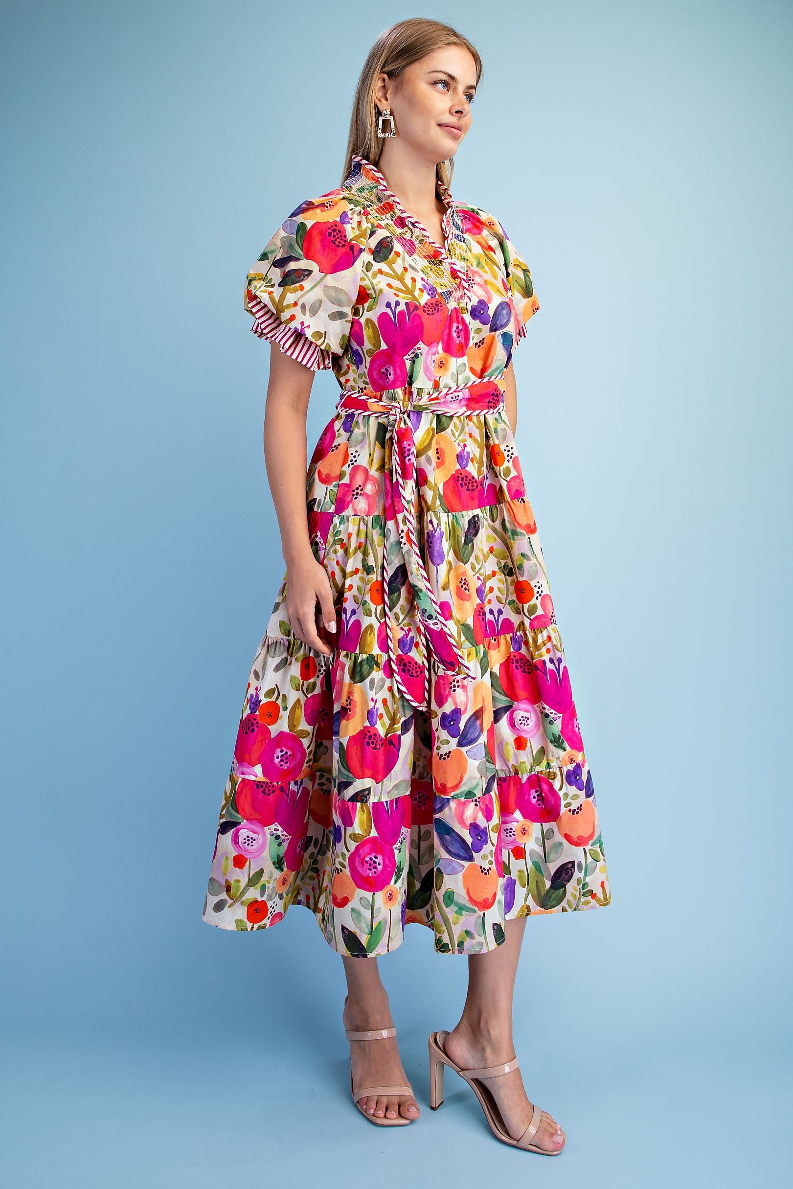 Sunshine & Blossoms Midi Dress