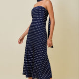 Dot After Dark Midi Dress