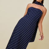 Dot After Dark Midi Dress