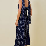 Dot After Dark Midi Dress