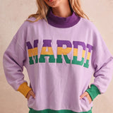 The Mardi Gras Social Club Mock Neck
