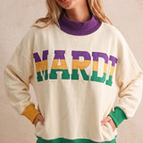 The Mardi Gras Social Club Mock Neck