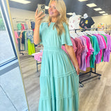 Graceful Days Tiered Midi Dress