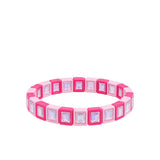 LULU MAC | Lt Pink/Bubblegum Rhinestone Bracelet