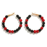 Black and Gold Hoops