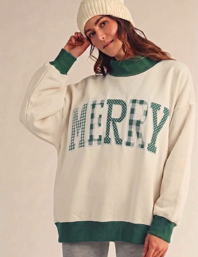The Merry & Plaid Mock Neck