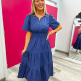 Navy Days Dress | Regular and Plus