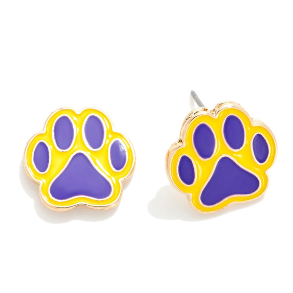 Paw Print Studs