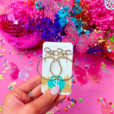 Colorful Nina Bow Hoops