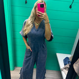 Meet Me Half Way V-Neck Jumpsuit