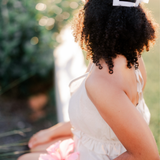 Square Flat Hair Clip | Large | Coconut White