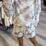 Camo Crew Neck Sweatshirt | White