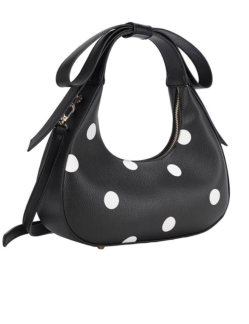 Chic Polka Dot Handle Crossbody Bag