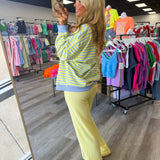 Sunny Side Stripe Mockneck Sweatshirt