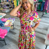 Sunshine & Blossoms Midi Dress