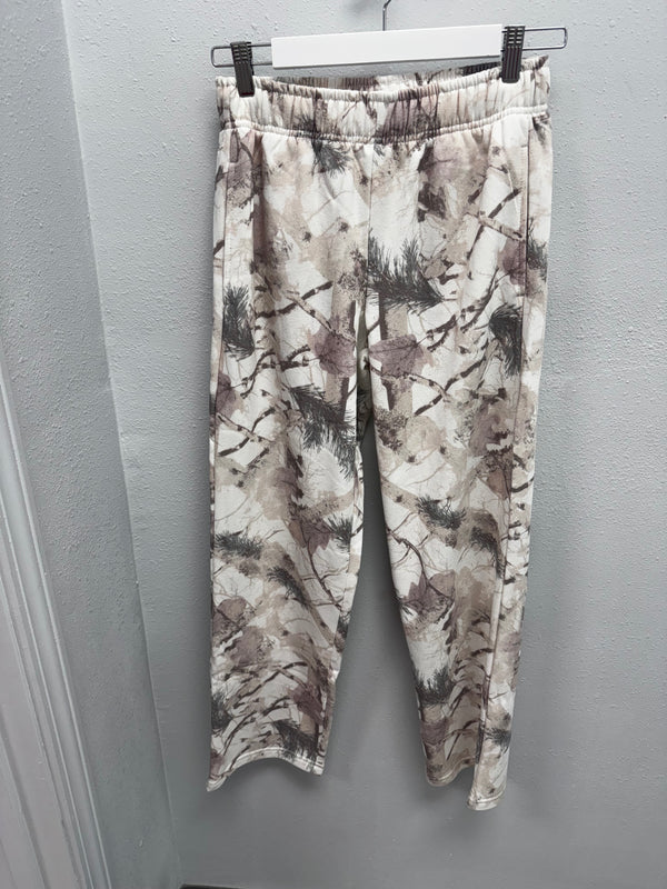 Fleece Camo Sweatpants | White