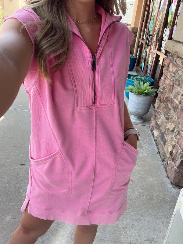 Casual Outing Dress - Pink